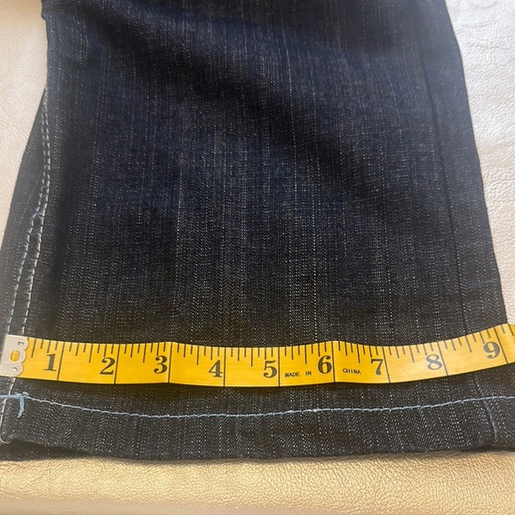 Blue Bootcut Jeans with Decorative Stitching - Picture 6 of 9